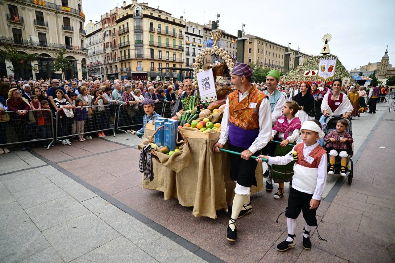 Del campo a la solidaridad: Zaragoza ofrecerá alimentos a la Virgen del Pilar para ayudar a quienes los necesitan